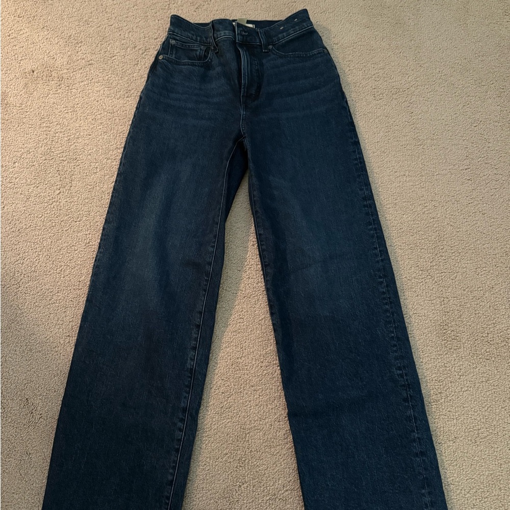 Madewell Dark Blue Straight Leg Jeans
